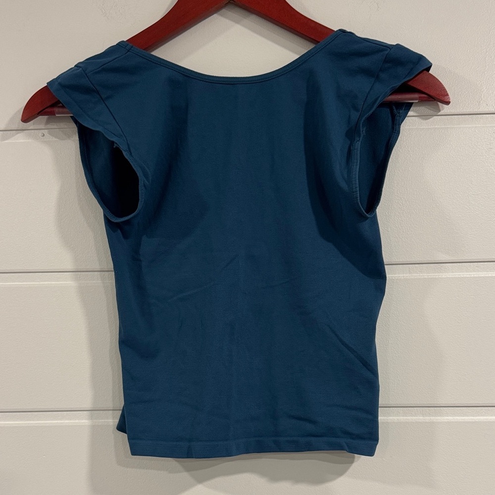 Elegant Teal Sleeveless Tank Top